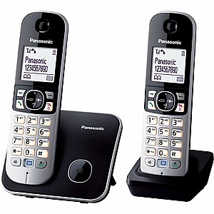טלפון PANASONIC KXTG6812 בעברית 2 שלוחות טלפון PANASONIC KXTG6812 בעברית 2 שלוחות